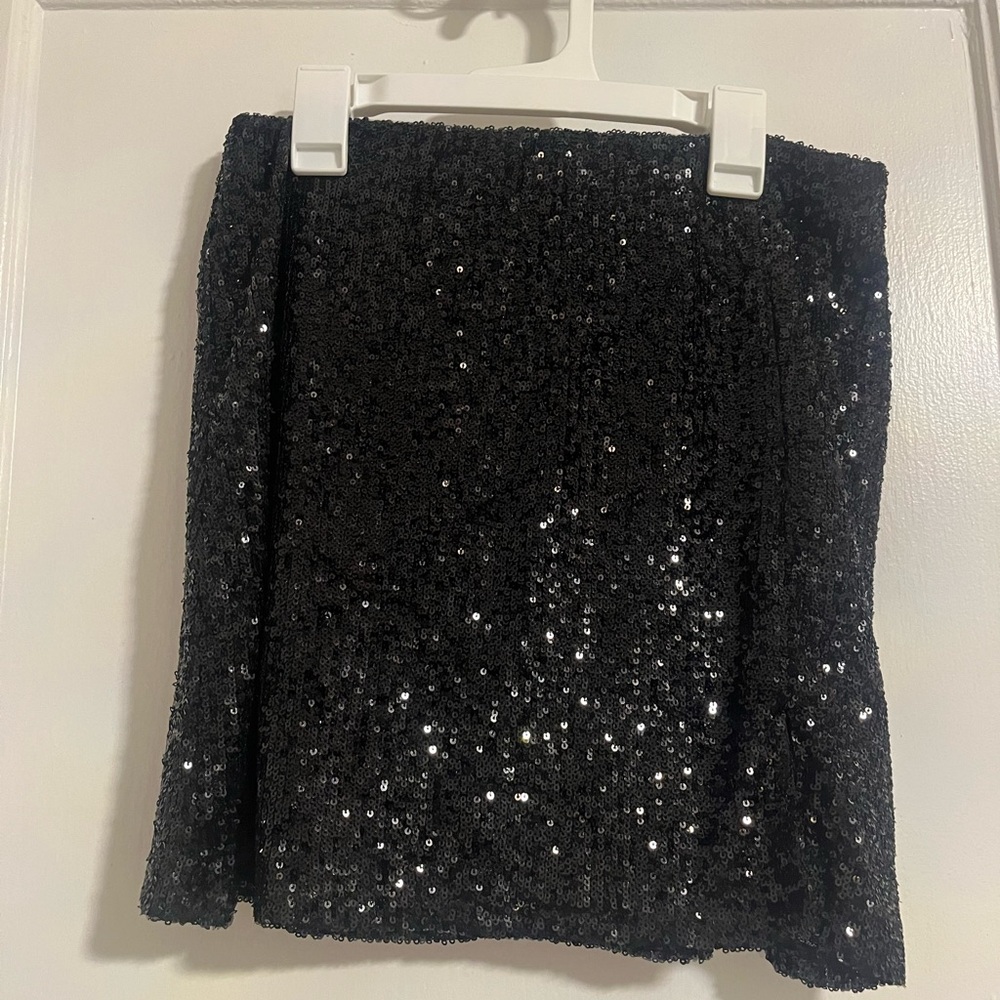 Cat & Jack Shimmering Black Sequin Skirt